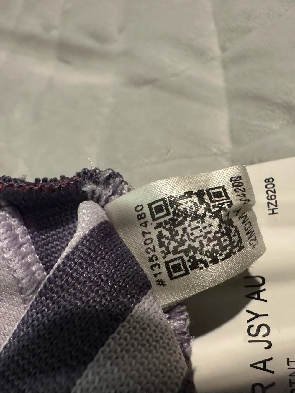 Orlando adidas Lavender and White Striped Jersey Shirt